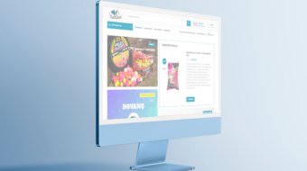 Computer desktop screen mockup psd blue digital device minimal style