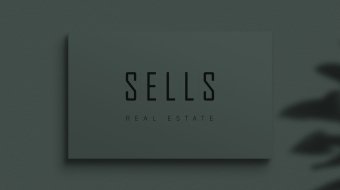 Luxury business card mockup psd in green tone