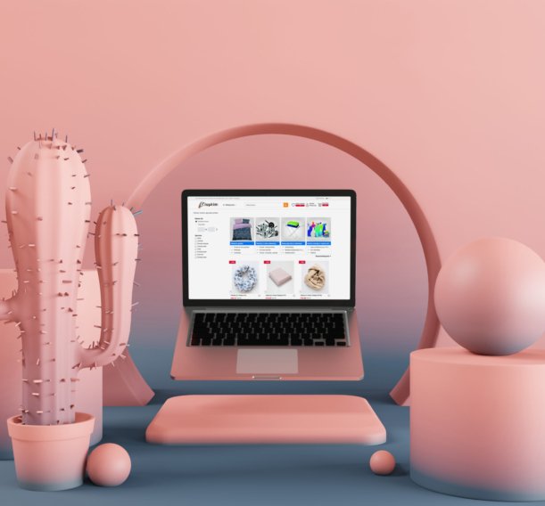 Blank screen Laptop computer with element PSD Mockup